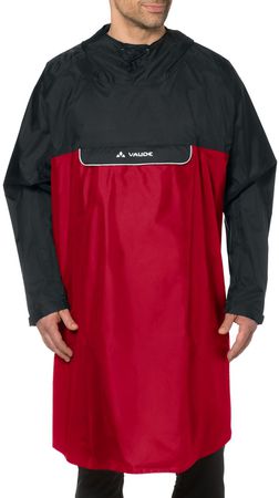 VALERO Unisex-Regenponcho / red/black / M