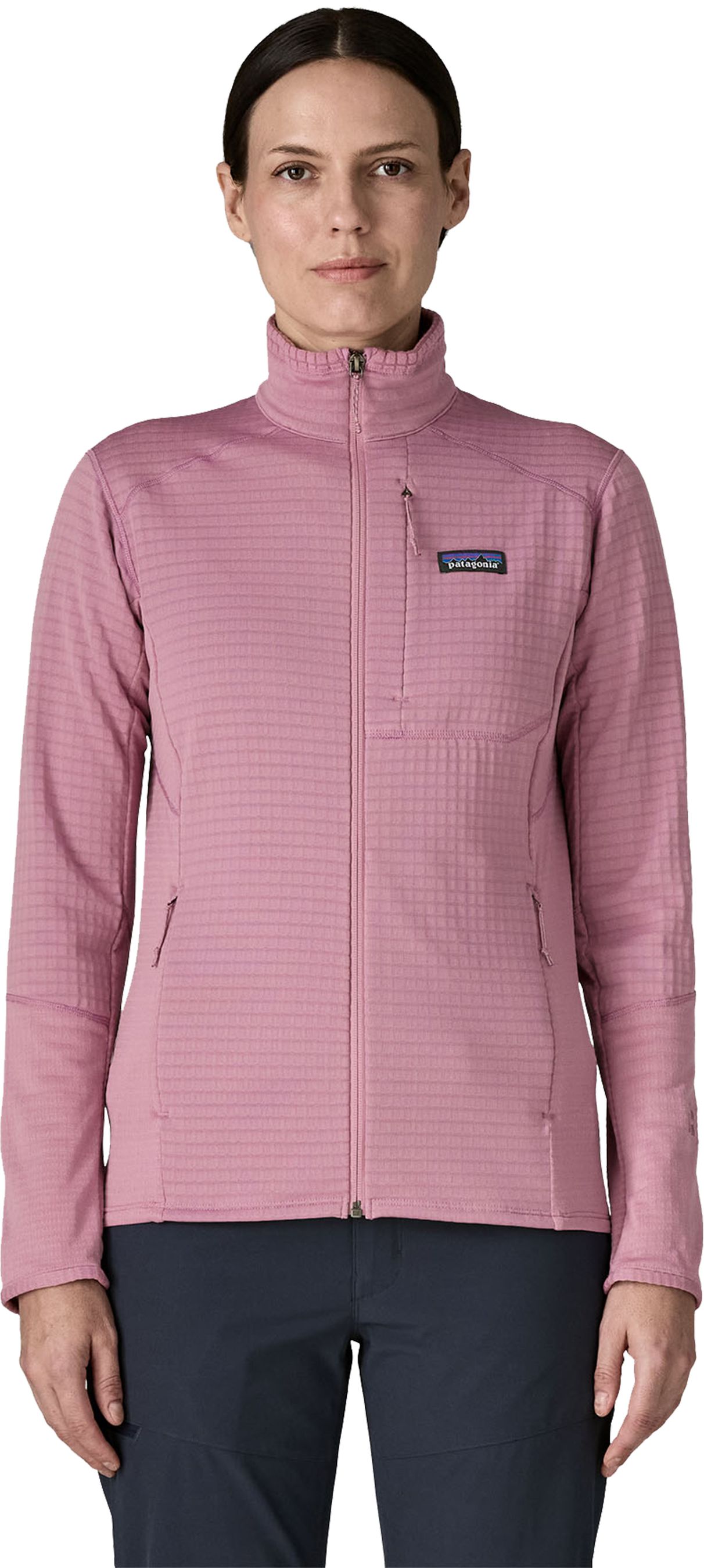 R1 HYBRID Damen-Fleecejacke / light violet / XL