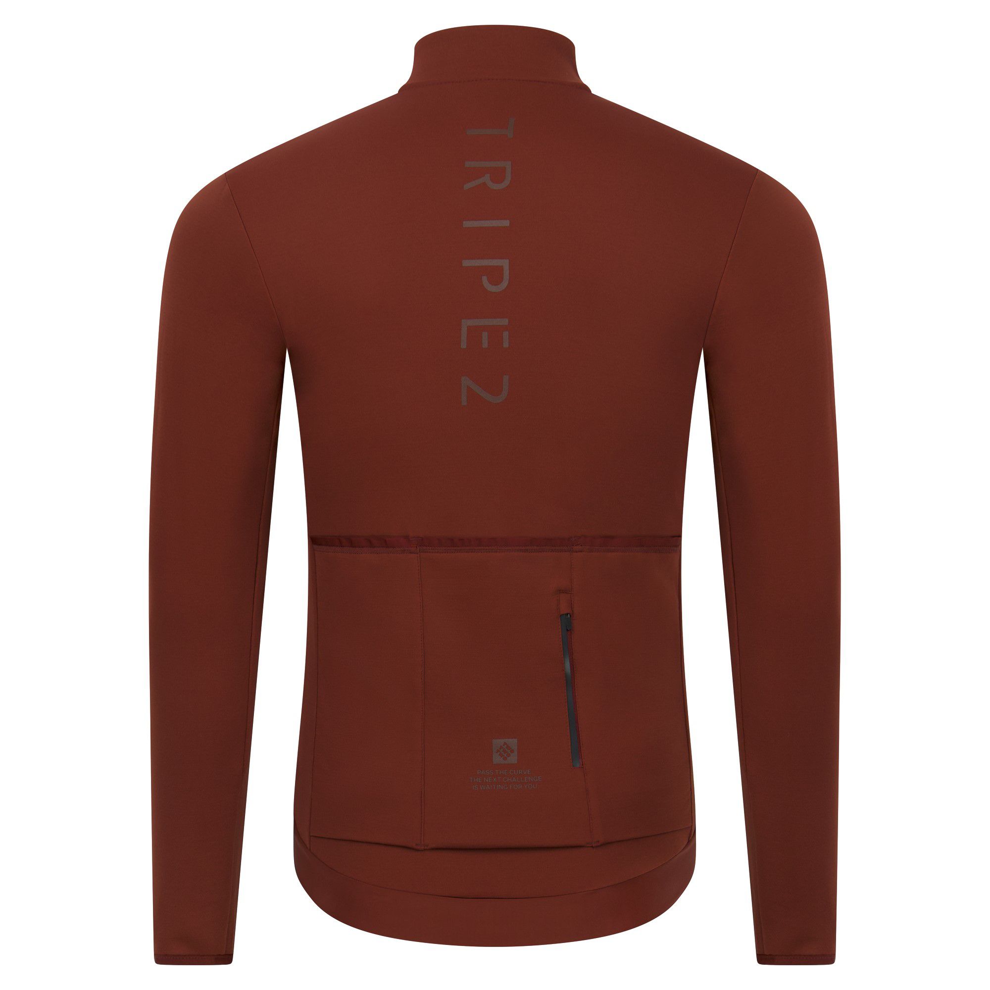 VELOZIP SUB Herren-Langarm-Merino-Trikot / brandy brown / M