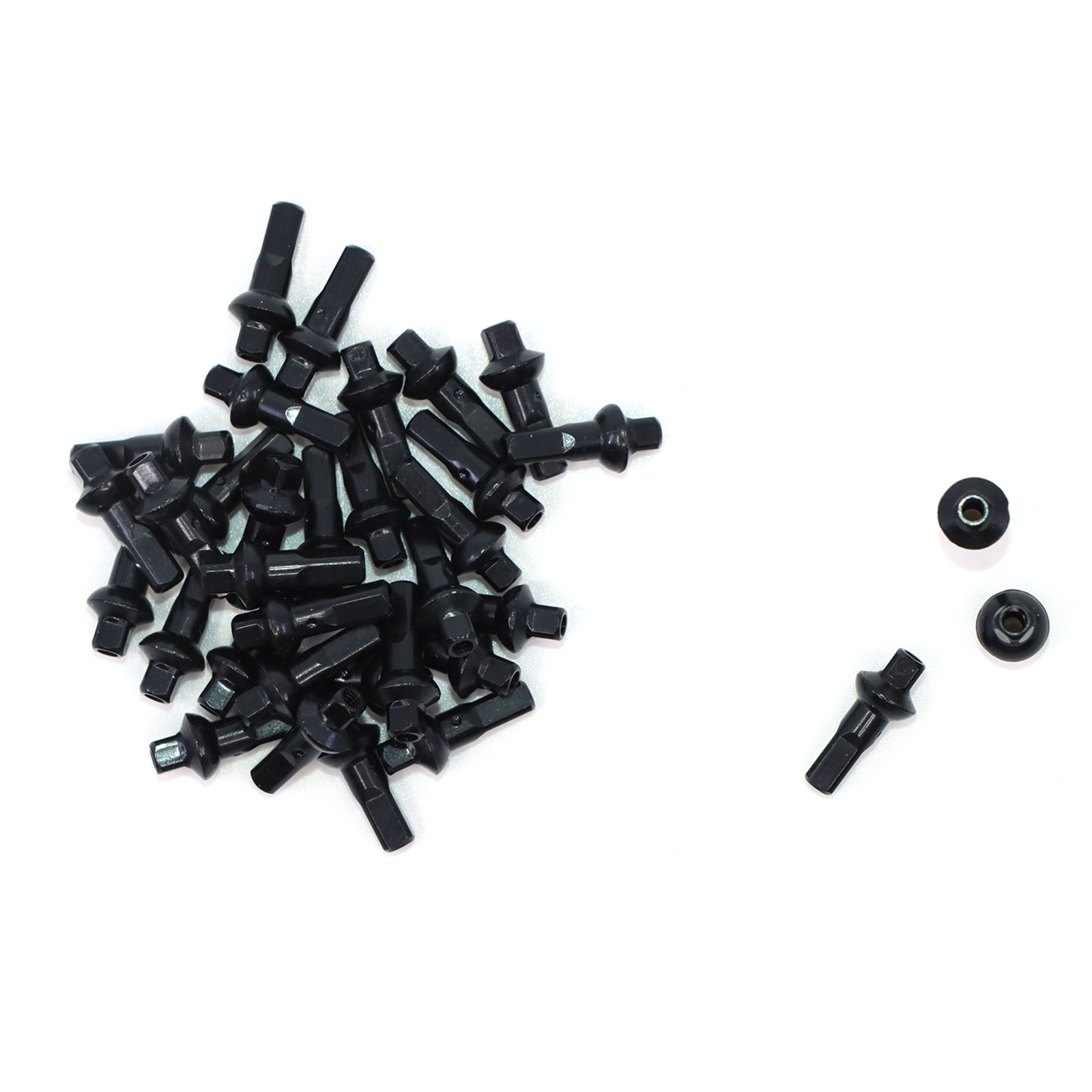 Nipples Sapim Double Square 7/16mm Alu Qty 34 / black