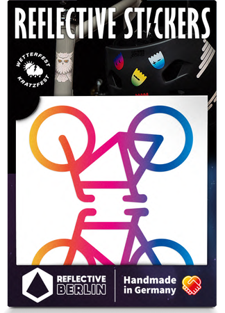 REFLEXSTICKER FAHRRÄDER reflektierende Kleber / rainbow