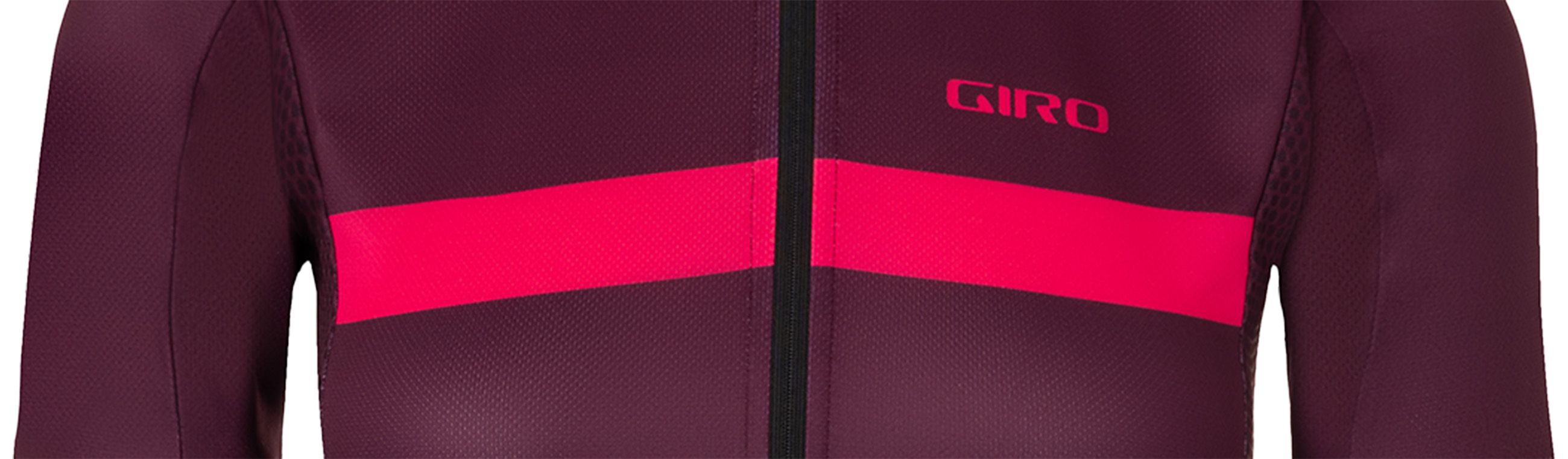 CHRONO Damen-Kurzarmtrikot / dark cherry/raspberry stripe / L
