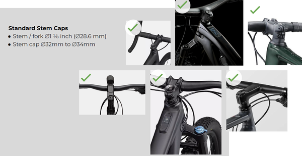 STEM CAP MOUNT Halterung / schwarz / Adjustable, 30mm, +15° bis +55°