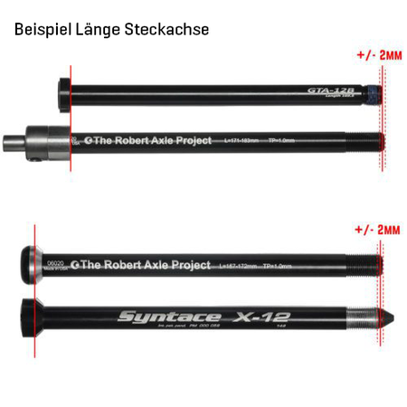FIT KIT REAR für Steckachsenmontage / schwarz / M12 x 1.0 154-172mm