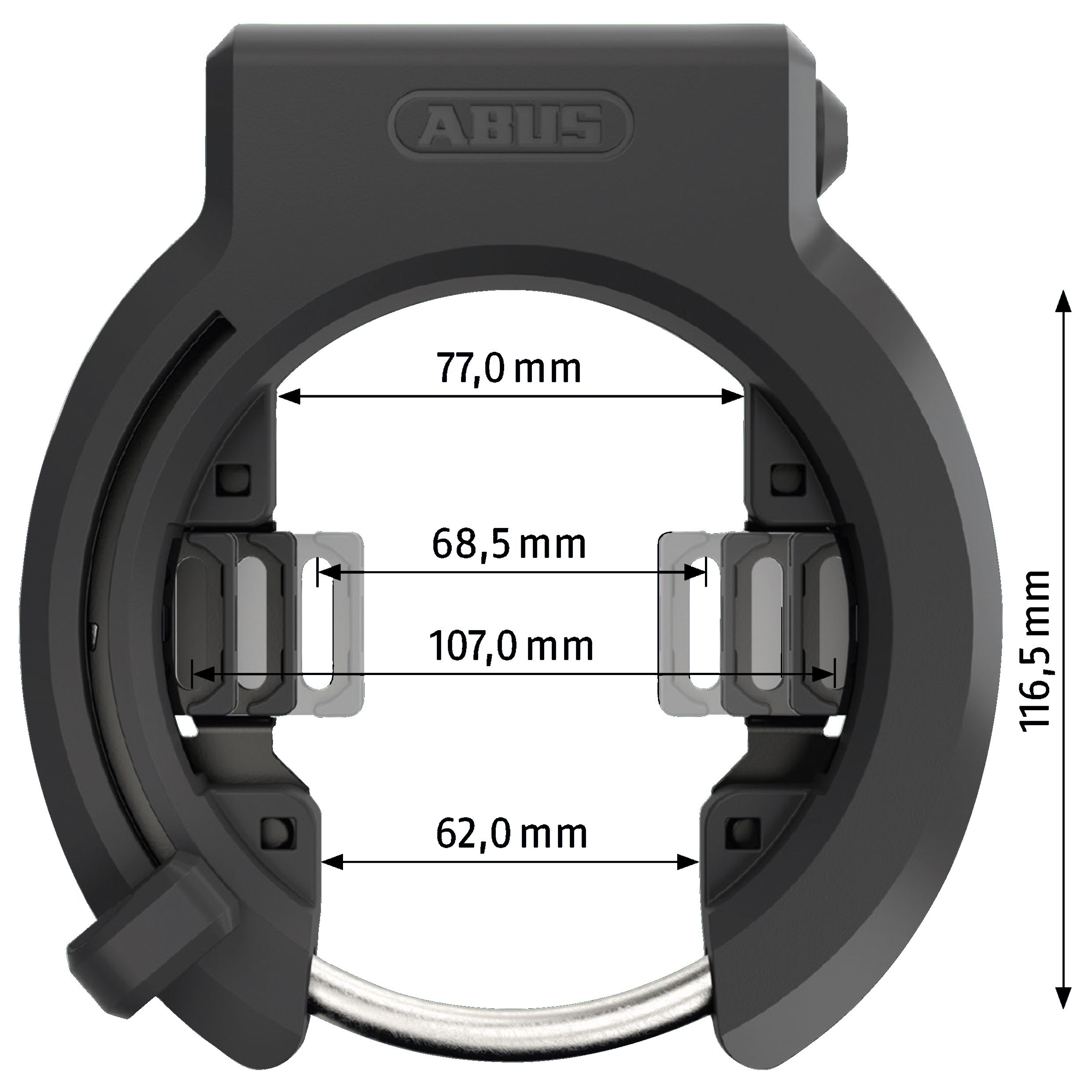 Abus Rahmenschloss Granit XPlus 6950M NR & Kette 6KS/100 / black