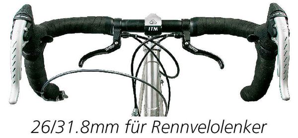 TOP RACE Rennvelo-Zusatzbremshebel / schwarz / 26.0mm
