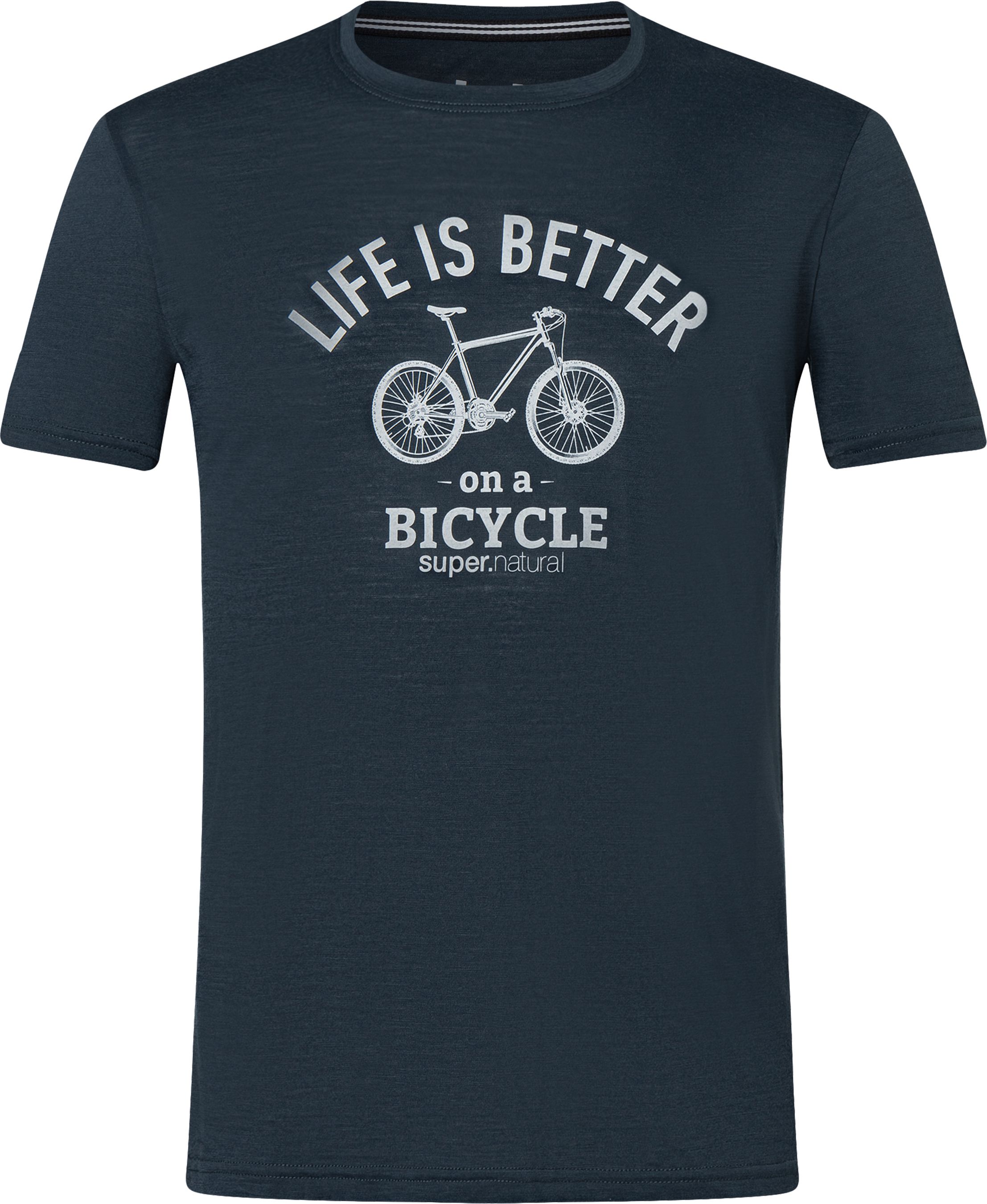 BETTER BIKE Herren-Merino-Kurzarmshirt / blueberry / XXL