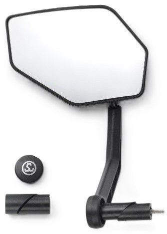 Rückspiegel Oval Befestigung am_Lenker / schwarz