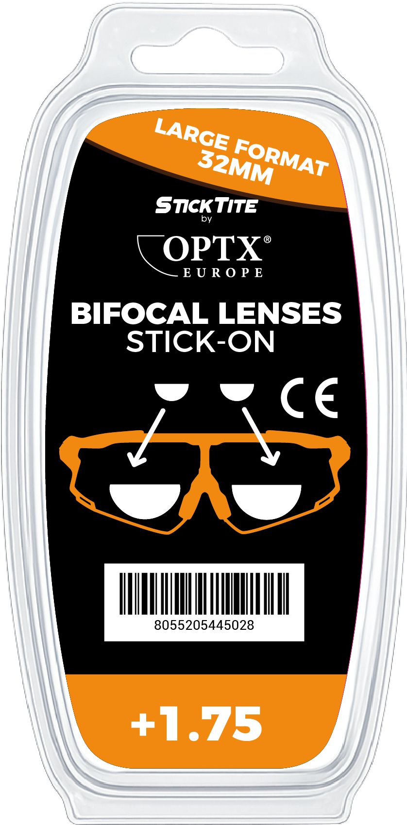 BIFOCAL LENSES aufklebbare Leselinsen / 32mm / +1.75