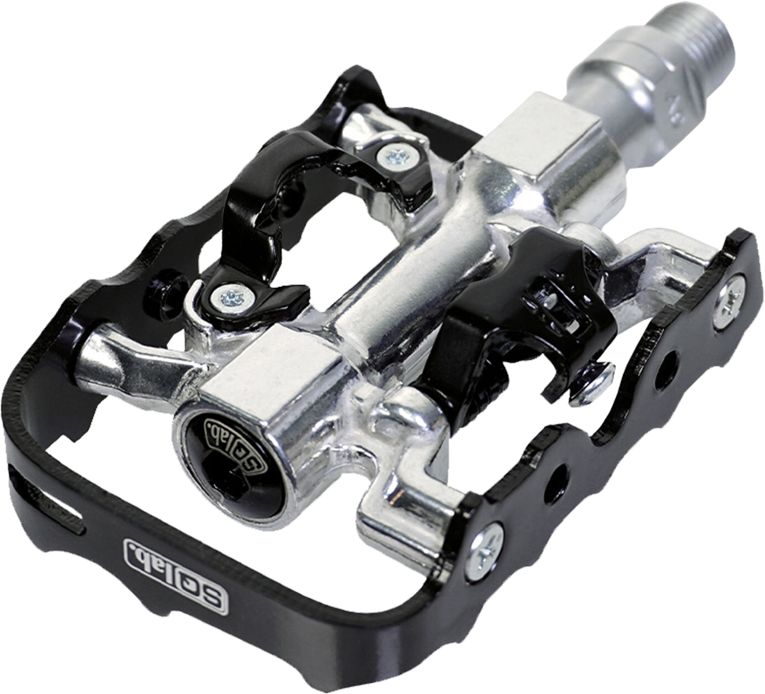 502 HYBRID Kombipedal / silber / L (+8mm)