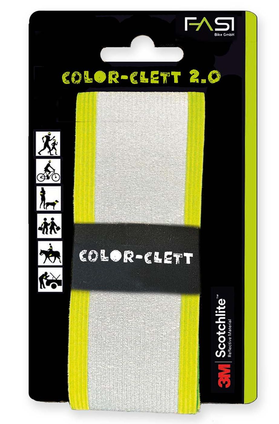 Fasi Color-Clett Reflektionsband 2.0 Premium / gelb