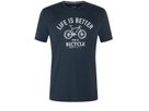 BETTER BIKE Herren-Merino-Kurzarmshirt / blueberry / S
