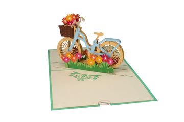 3D POP-UP Grusskarte Tiefeinsteiger / grün
