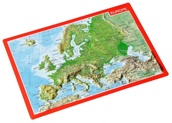 GEORELIEF EUROPA 3D-Postkarte