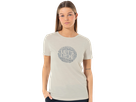 LETS RIDE BIO Damen-Kurzarm-Merino-Shirt / white stone melange/flint stone / XS