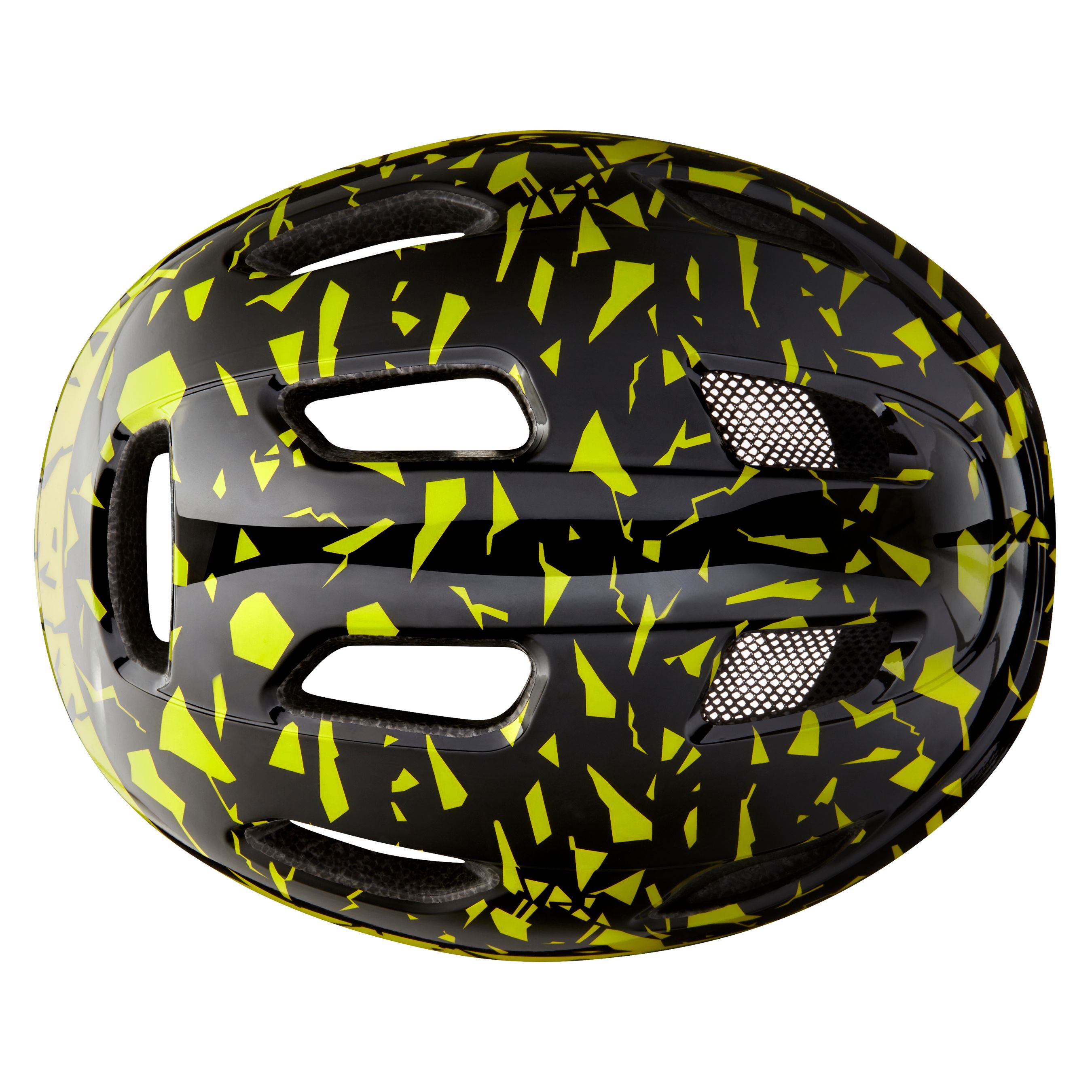 LAZER Kids Nutz KinetiCore Helm / black flash yellow