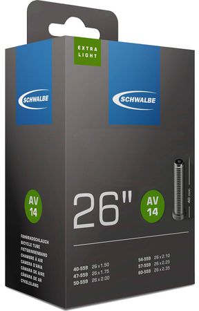 SCHWALBE EXTRALIGHT Schlauch / 26", SV14, 40mm, 40/60-559