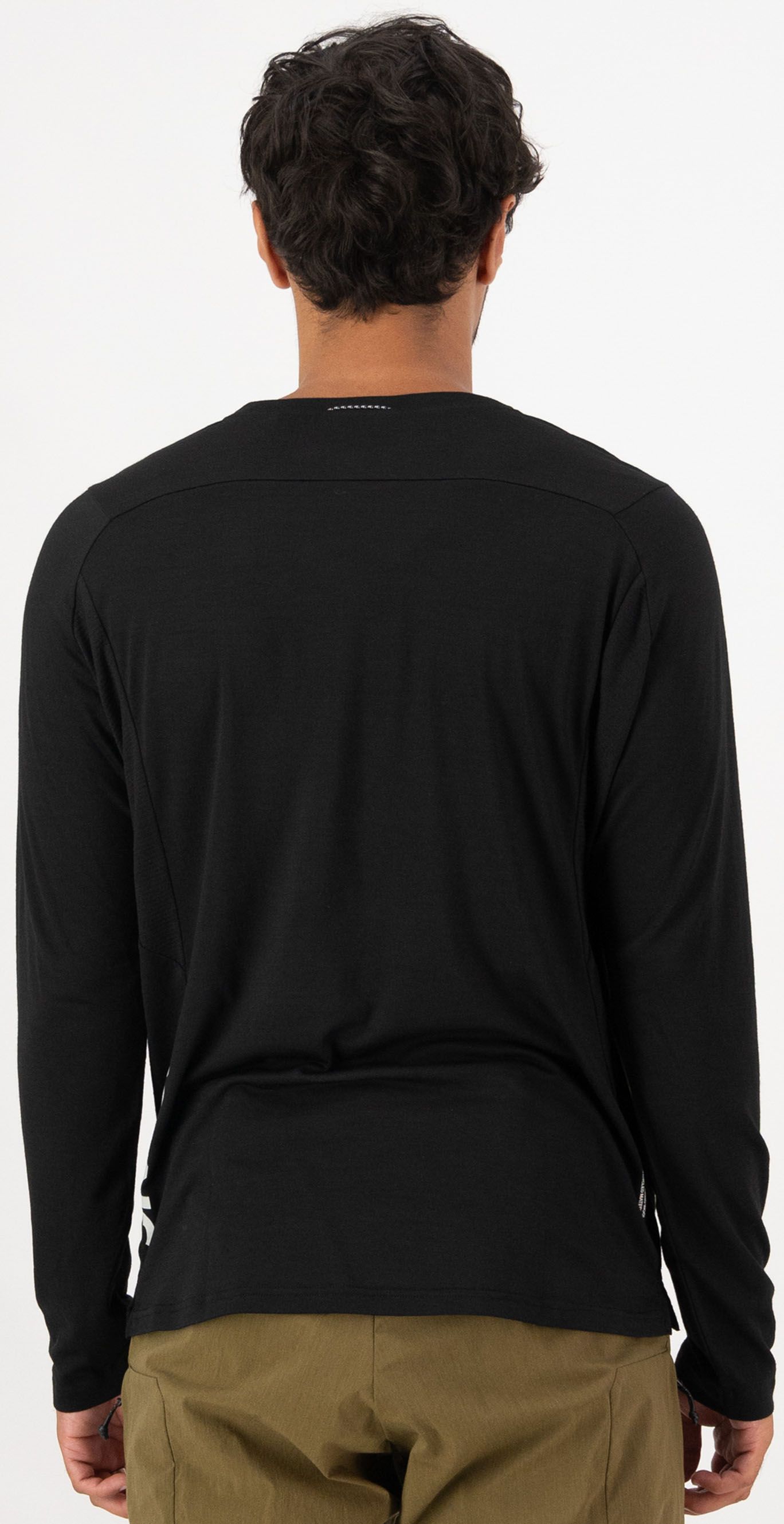 DIVERSION Herren-Merino-Langarmshirt / black / L