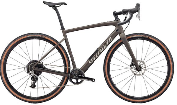 DIVERGE COMP CARBON Gravelbike / satin gunmetal white chrome clean / 49 CM