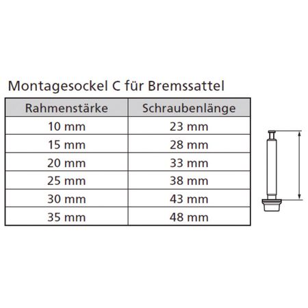 Road BRM FM Befestigungsschraube / schwarz / 25mm Rahmen (38mm)