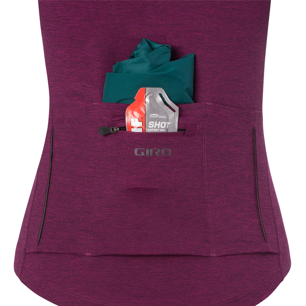 NEW ROAD Damen-Gravel-Kurzarmtrikot / fucshia heather / M