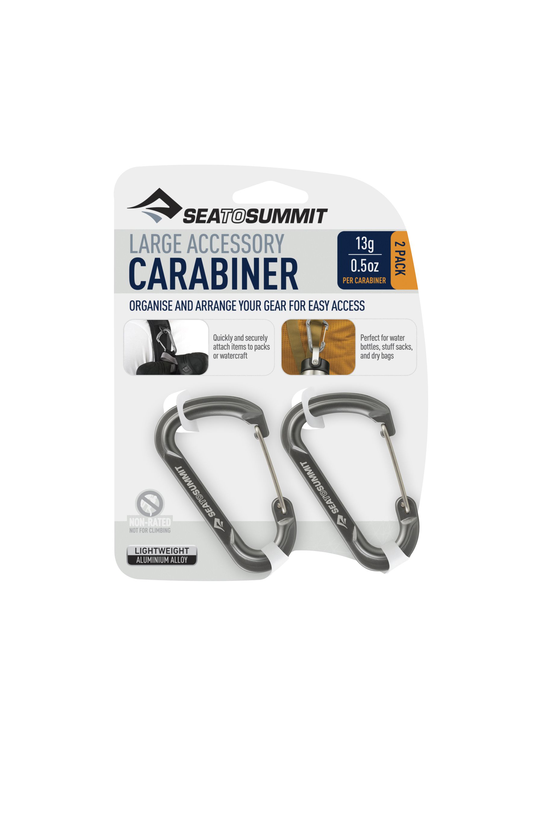 Multifunktions-Karabiner SET / grey / Gross, 2er Set
