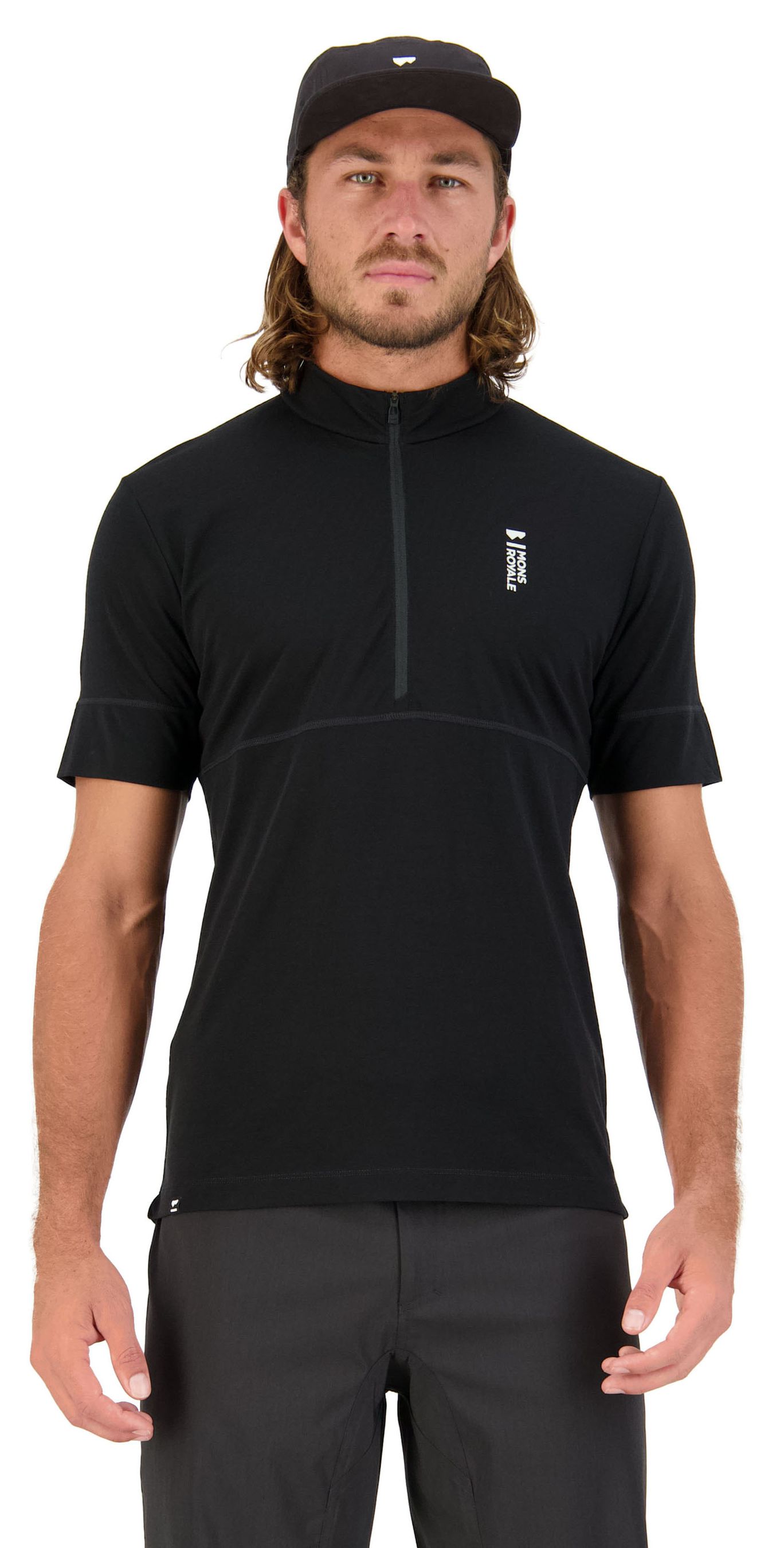 CADENCE Herren-Kurzarmtrikot / black / S