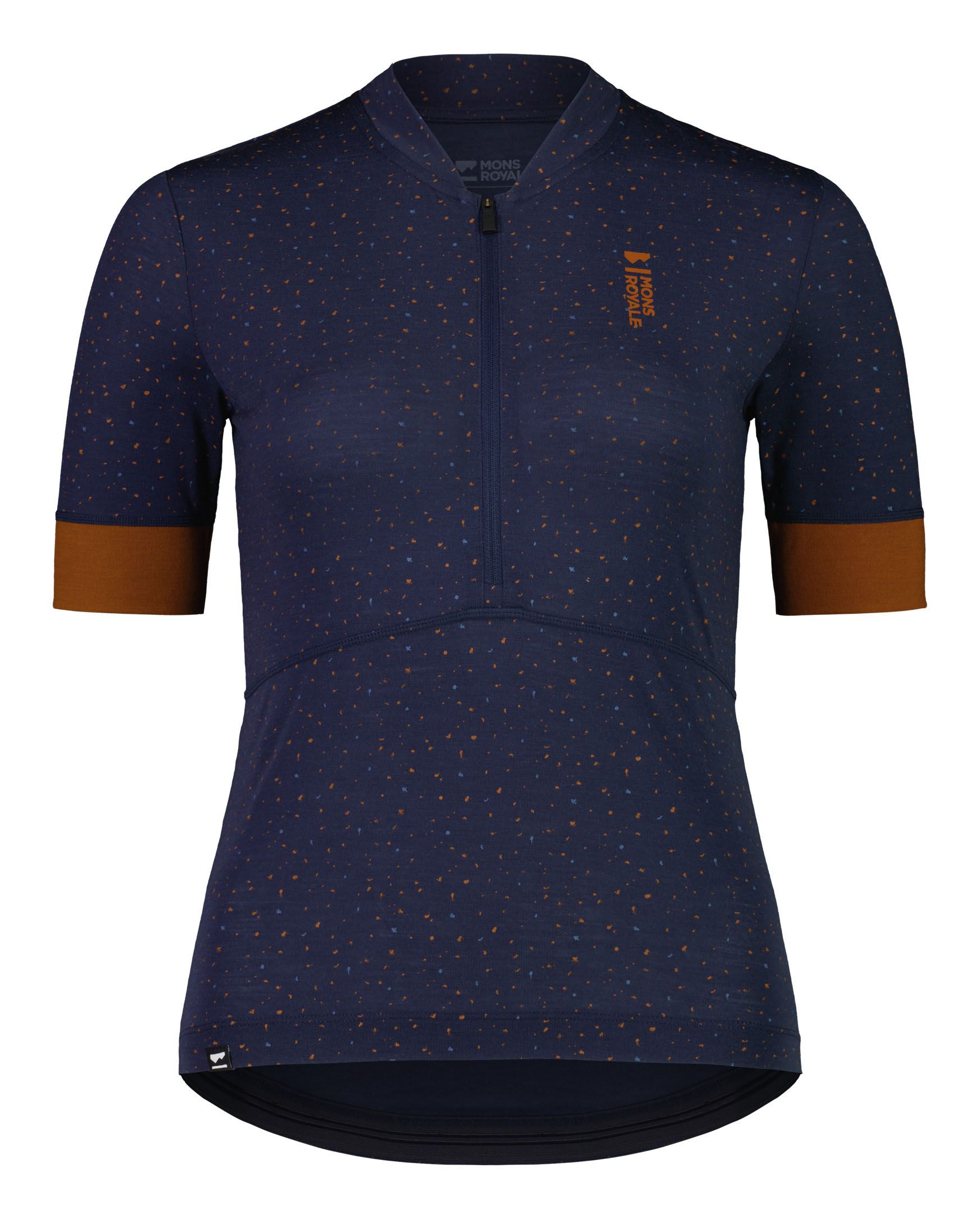 CADENCE Damen-Kurzarmtrikot / midnight terrazzo / S