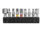 BIT-SET mit 9 Bits / silber / 3/4/5/6/8/10mm, T20/T25/T30