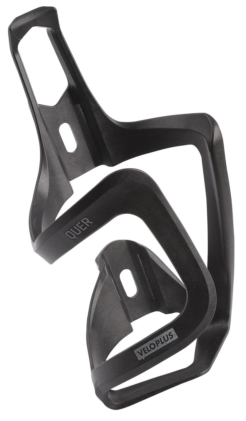 QUER Bidonhalter mit seitlichem Einschub / schwarz / RECHTS