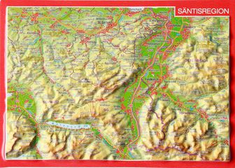 GEORELIEF SÄNTISREGION 3D-Postkarte