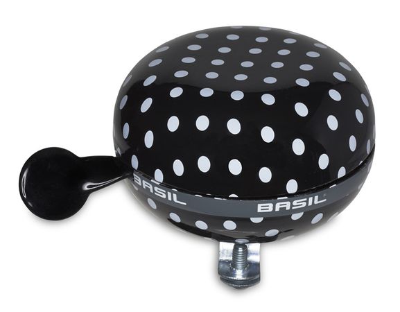 Polkadot Fahrradklingel 80mm / schwarz/weiss gepunktet