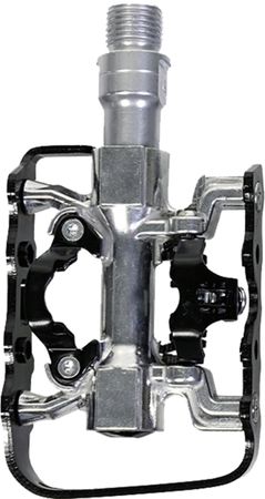502 HYBRID Kombipedal / silber / L (+8mm)
