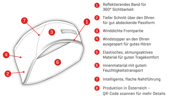 HELMI Stirnband / schwarz / L/XL (56-64cm)