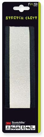 Stretch Clett Reflexband / schwarz