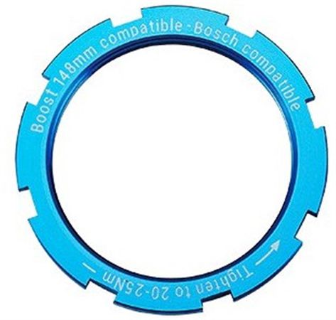 BCR-70E Bosch-Motorritzel für Einbaubreite 135/142mm und 148mm Boost mit Verschlussring / schwarz / 15 Zähne