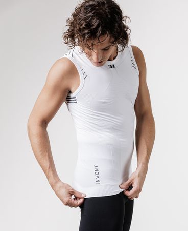 Men Invent 4.0 LT Singlet / Actic White/Opal Black / S