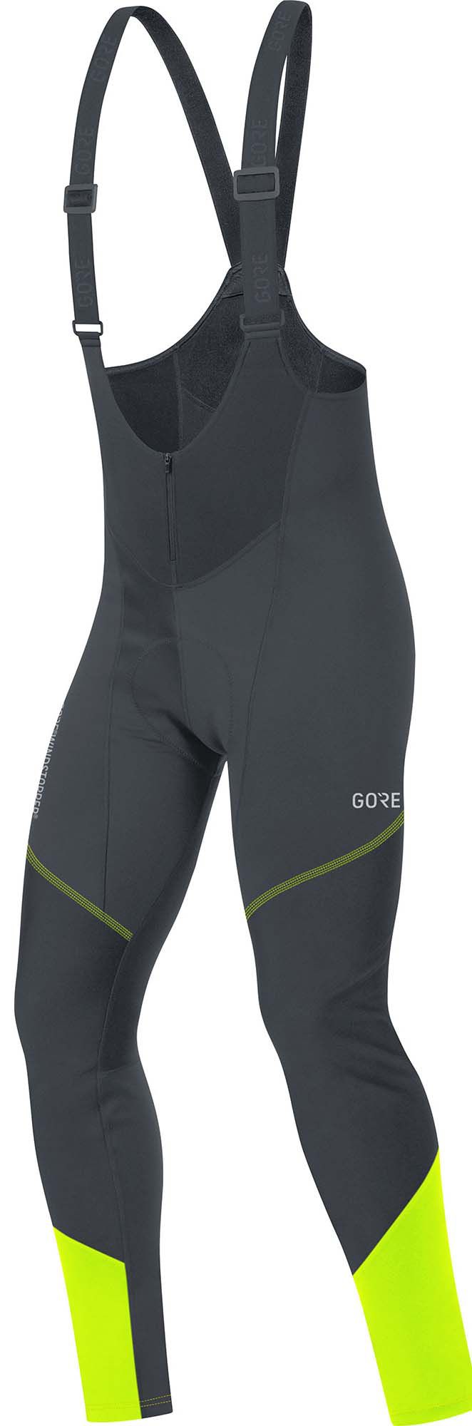 C3 GWS Herren-Softshell-Trägerhose mit Polster / black/neon yellow / S