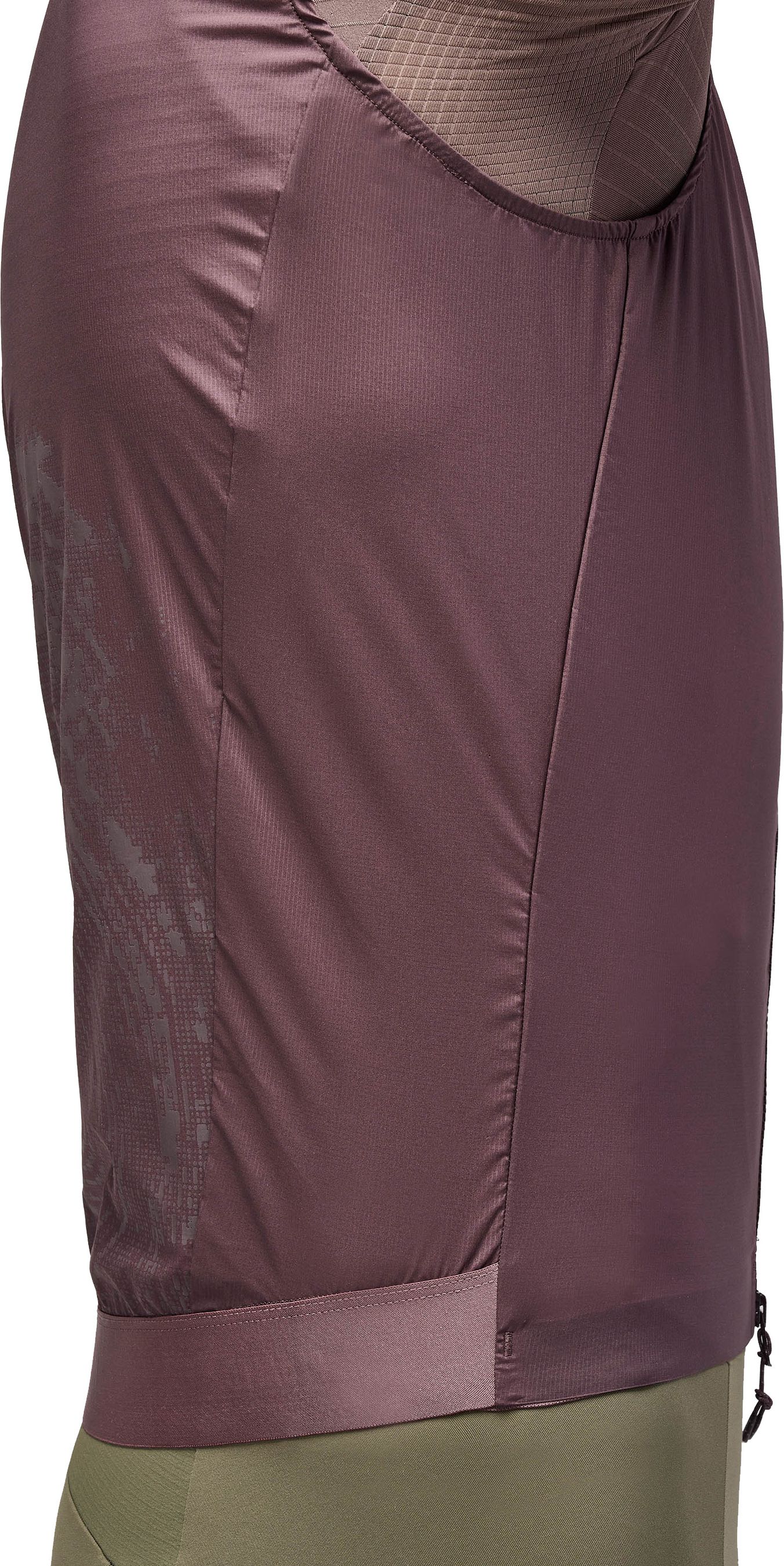 ODYSSEY HIGH VISIBILITY Herren-Gravel-Windweste / burgundy / M