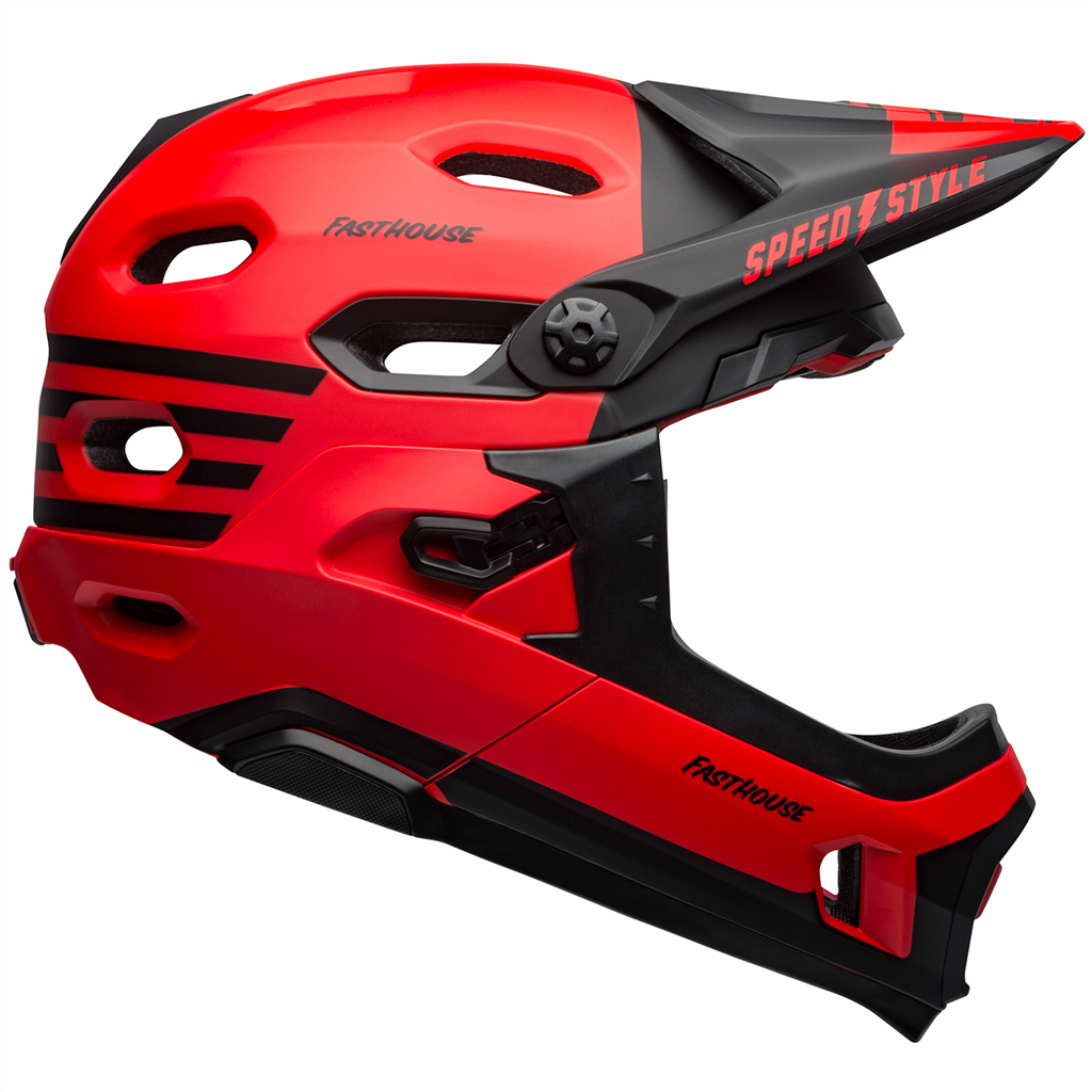Super DH Spherical MIPS Helmet, matte red/black fasthouse - Hauptansicht