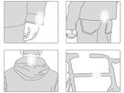 CLIP-ON REFLECTORS schwarz / schwarz