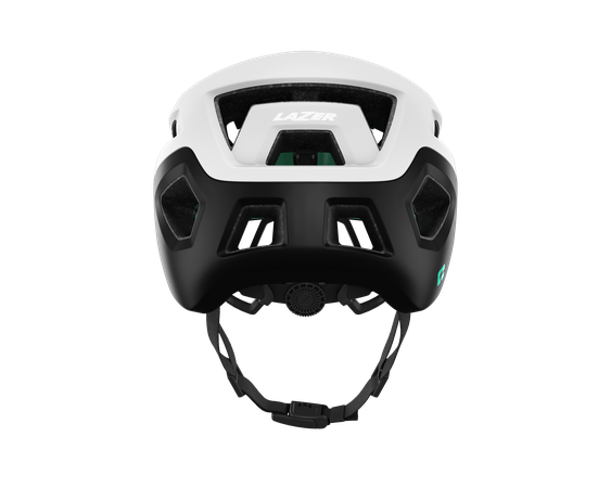 LAZER Unisex MTB Coyote KinetiCore Helm / white black / S