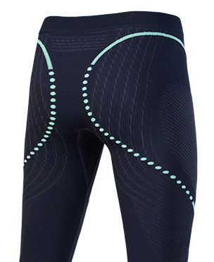 EVOLUTYON Damen-Thermohose / charcoal/anthracite/aqua / XS