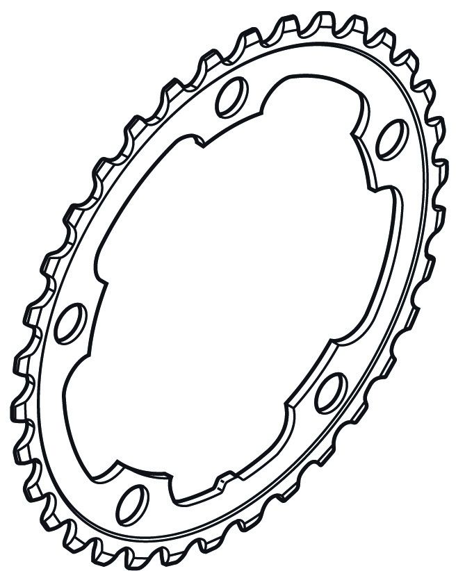 Kettenblatt 2300 FC-2350 Double / silber