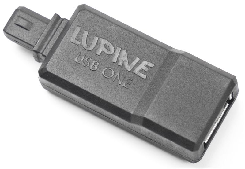 USB ONE Steckverbinder für LUPINE-Akkus / schwarz / USB-A zu USB