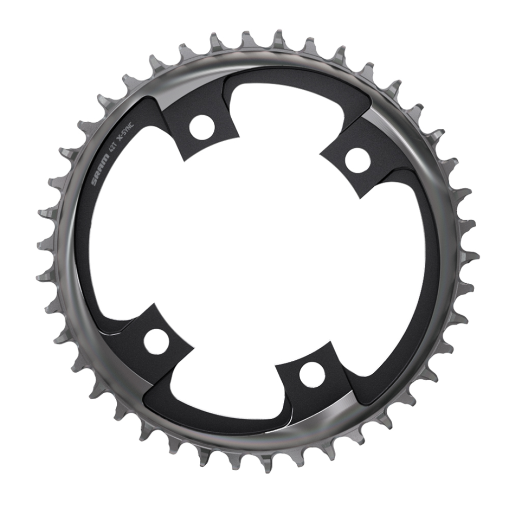 Chainring Red/Force eTap AXS 107 BCD 1x / polar grey / 107x42T