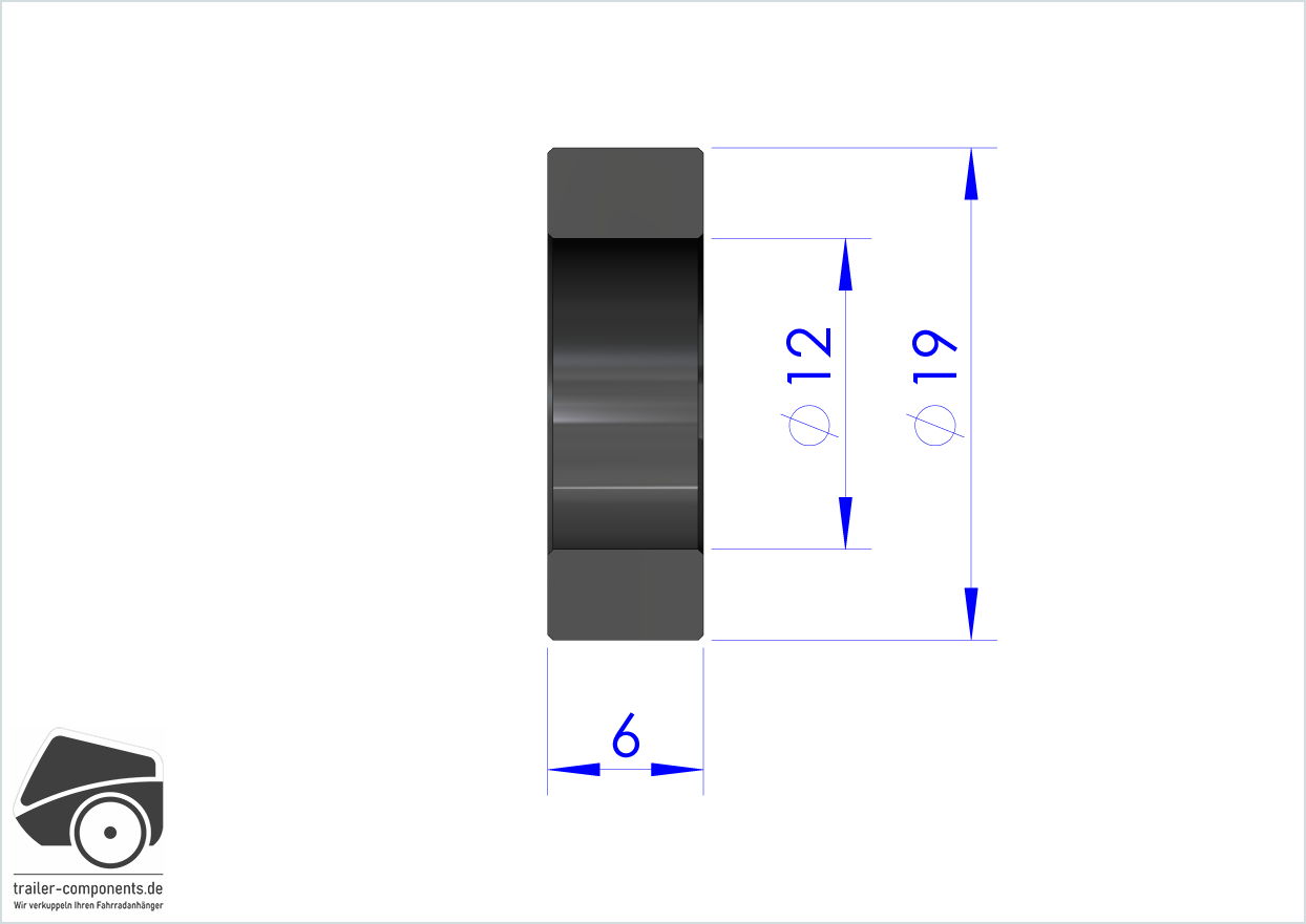 LEGGERO BECCO Distanzscheibe zu Steckachsenadapter / 6mm