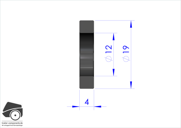 LEGGERO BECCO Distanzscheibe zu Steckachsenadapter / 4mm