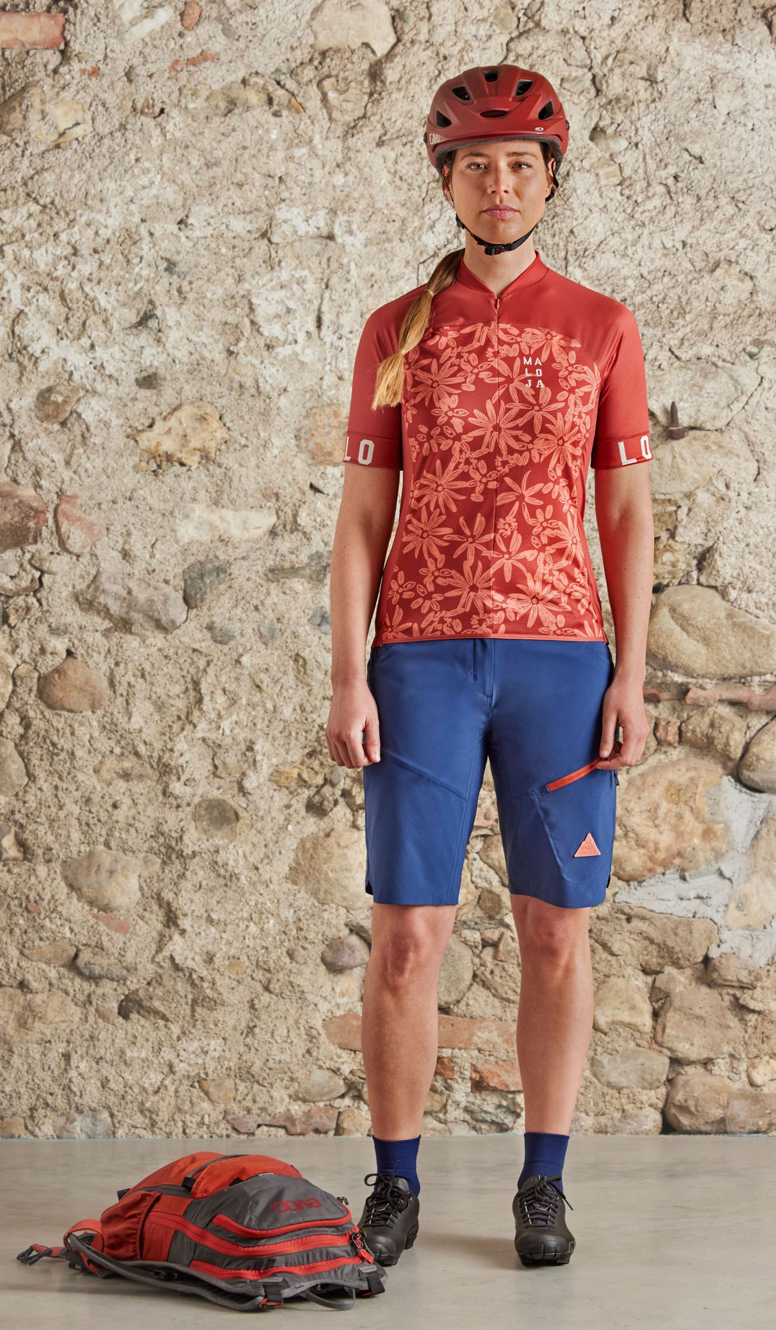ENVALIRAM 1/2 Damen-Kurzarmtrikot / rosehip mountainarnica / L