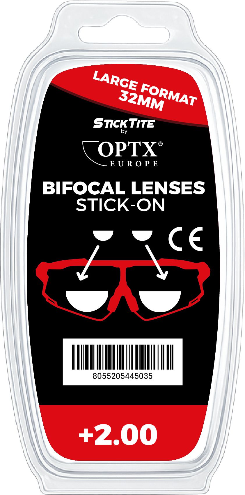 BIFOCAL LENSES aufklebbare Leselinsen / 32mm / +2